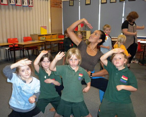 Jade teaching at Wingham Primary School